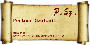 Portner Szulamit névjegykártya